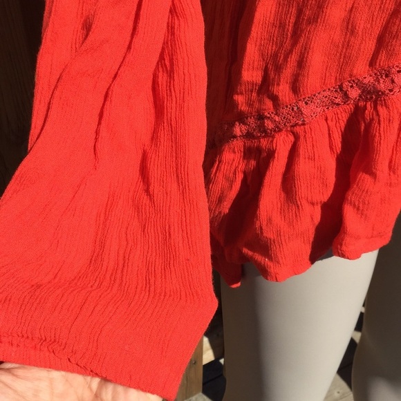 Free people tunic tank shirt s small 4 6 red - Picture 3 of 3